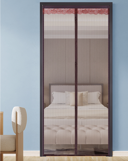 Diamond mesh anti-mosquito door curtain, summer home bedroom anti cat scratch magnetic, self-absorbing, no punching, anti-mosquito screen door curtains