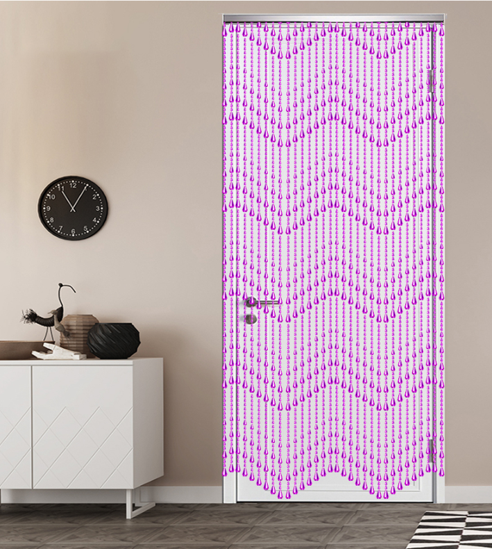 New crystal bead curtain door curtain, partition, no punch, bathroom, entrance, living room, decorative aisle, household fashion crystal bead door curtains