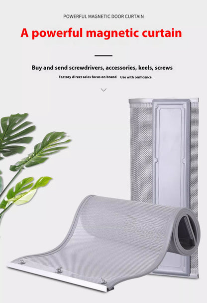 Summer anti-mosquito home curtains, self-absorbing screen door curtains, breathable anti-fly insect screen curtains, ventilated magnet magnetic door curtains