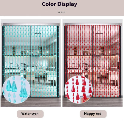 New crystal bead curtain door curtain, partition, no punch, bathroom, entrance, living room, decorative aisle, household fashion crystal bead door curtains