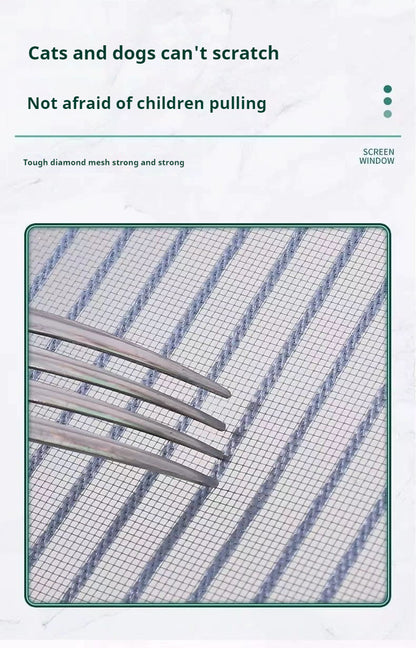 Household diamond mesh window screen, anti-mosquito window screen, self-adhesive Velcro free perforated screen, simple self-loading detachable